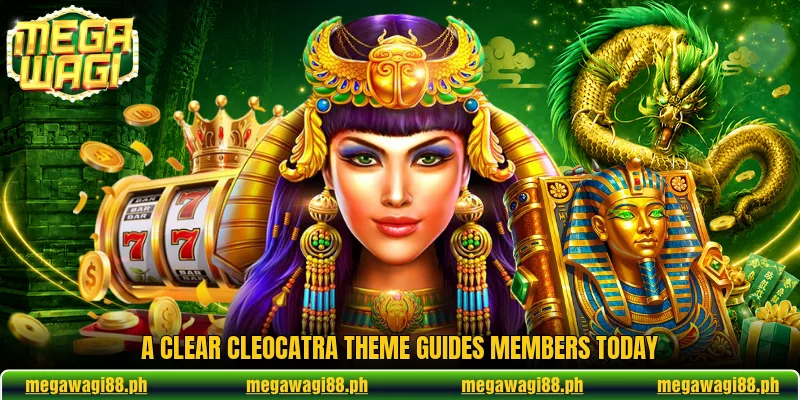A clear Cleocatra theme guides members today A clear Cleocatra theme guides members today