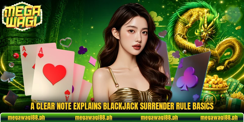 A clear note explains blackjack surrender rule basics A clear note explains blackjack surrender rule basics