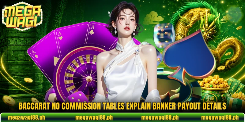 Baccarat no commission tables explain banker payout details