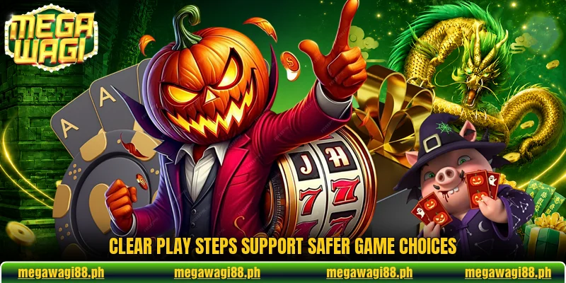 Clear play steps support safer game choices Clear play steps support safer game choices