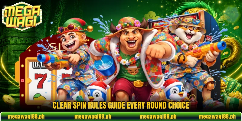 Clear spin rules guide every round choice