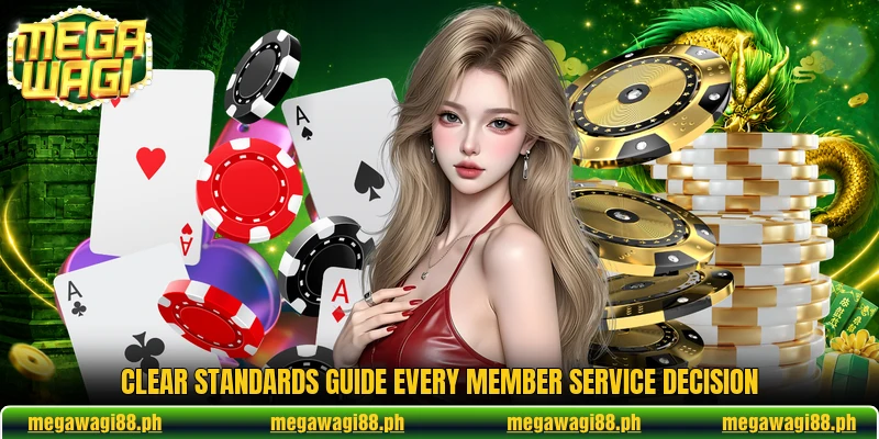 Clear standards guide every member service decision