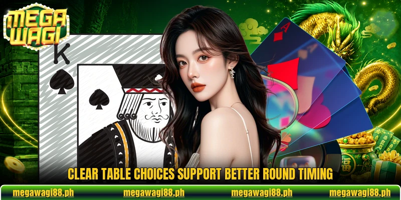 Clear table choices support better round timing