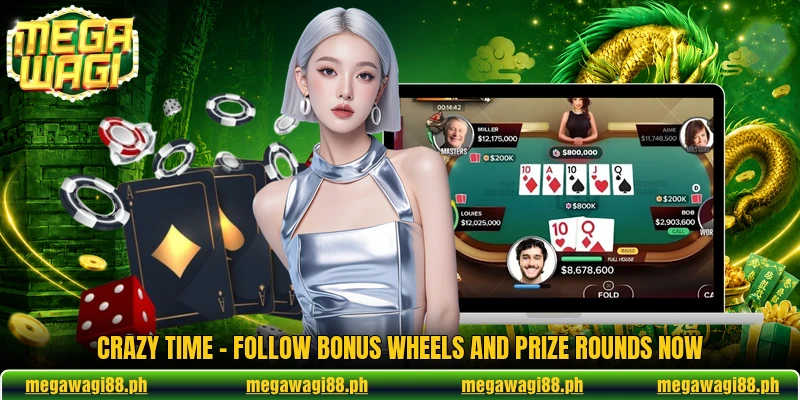 Crazy Time - Follow Bonus Wheels And Prize Rounds Now 1 Crazy Time - Follow Bonus Wheels And Prize Rounds Now