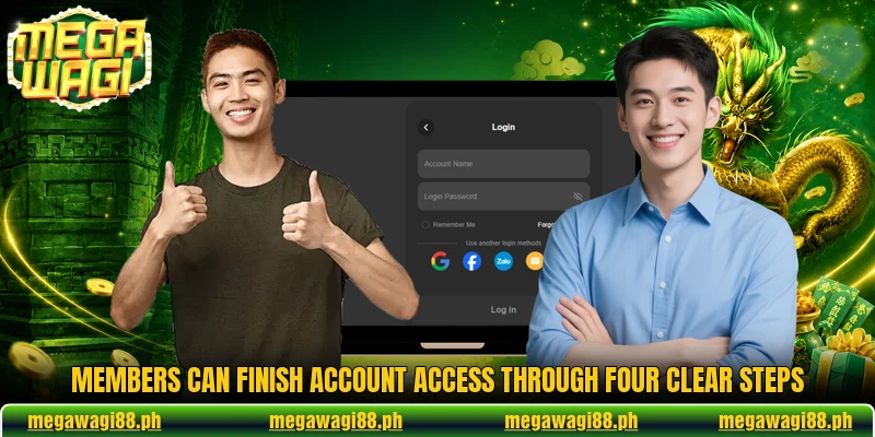 Members can finish account access through four clear steps Members can finish account access through four clear steps