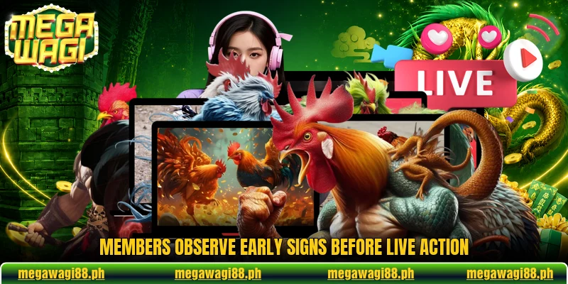 Members observe early signs before live action Members observe early signs before live action