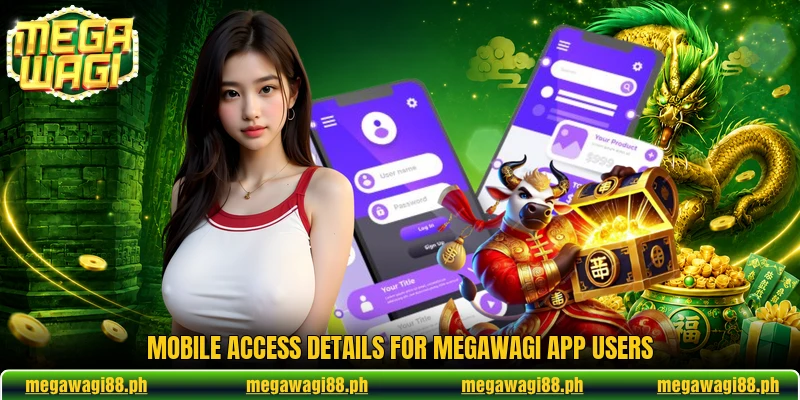 Mobile access details for MEGAWAGI app users