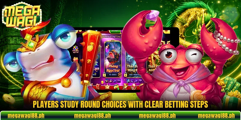Players study round choices with clear betting steps
