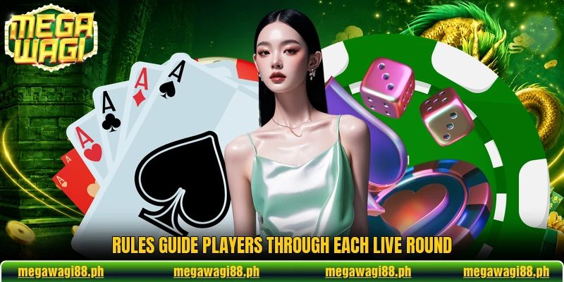 Rules guide players through each live round Rules guide players through each live round