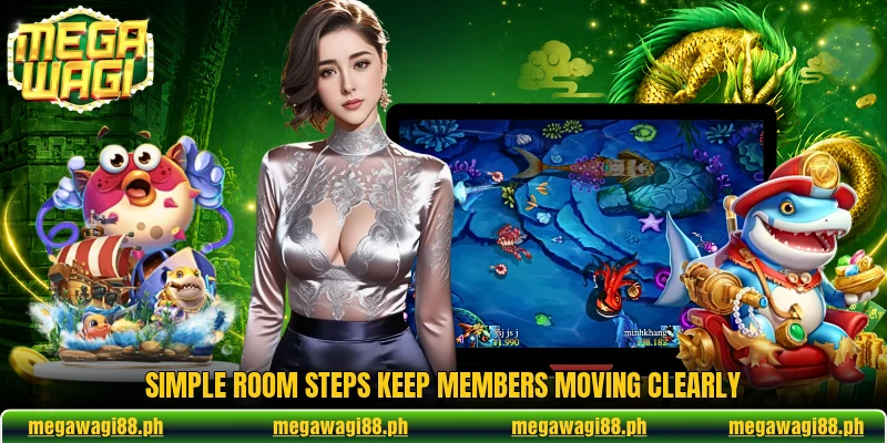 Simple room steps keep members moving clearly