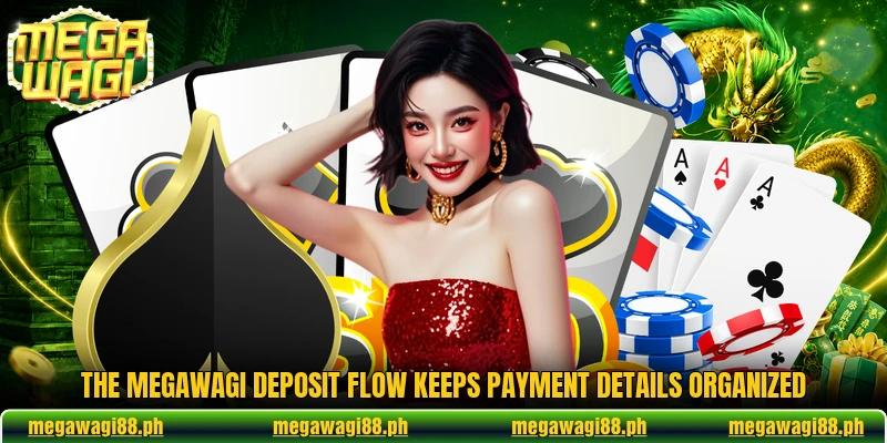 The MEGAWAGI deposit flow keeps payment details organized